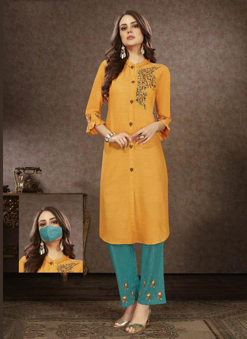 Maanaa Vol 8 Cotton Silk With Embroidery Work Kurti With Bottom Classy Look Collection 825-830